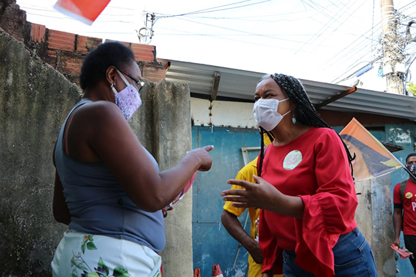 A candidata a prefeita de Salvador, Olívia Santana (PCdoB) A candidata a prefeita de Salvador, Olívia Santana (PCdoB)