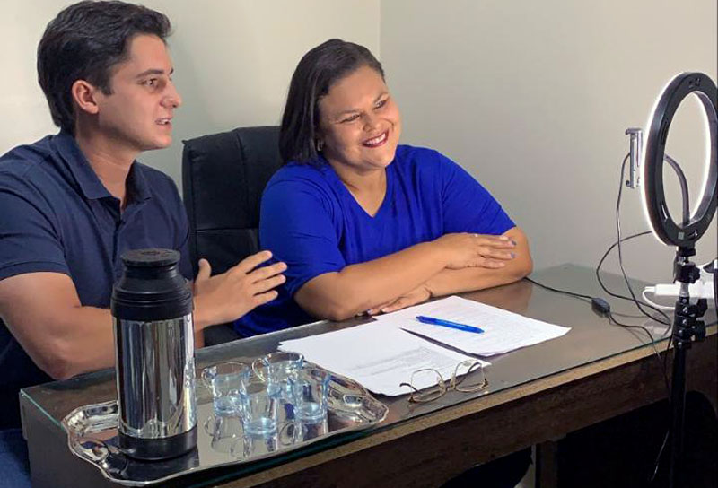 O deputado estadual Marcelinho Veiga durante live com a candidata em Itajuípe Si Dantas O deputado estadual Marcelinho Veiga durante live com a candidata em Itajuípe Si Dantas