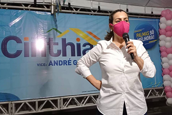 A prefeita reeleita de Palmas, Cinthia Ribeiro