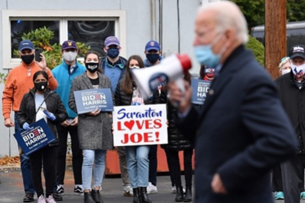 O candidato democrata Joe Biden