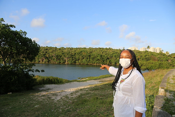 A candidata a prefeita de Salvador, Olívia Santana (PCdoB)