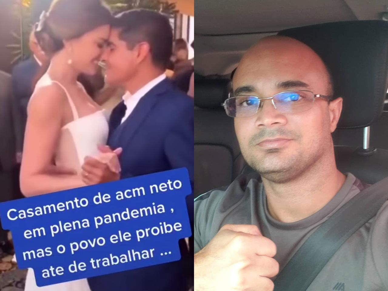 Ao divulgar um vídeo do atual gestor da capital dançando a esposa durante o casamento, Capitão Alden cutucou a realização do evento