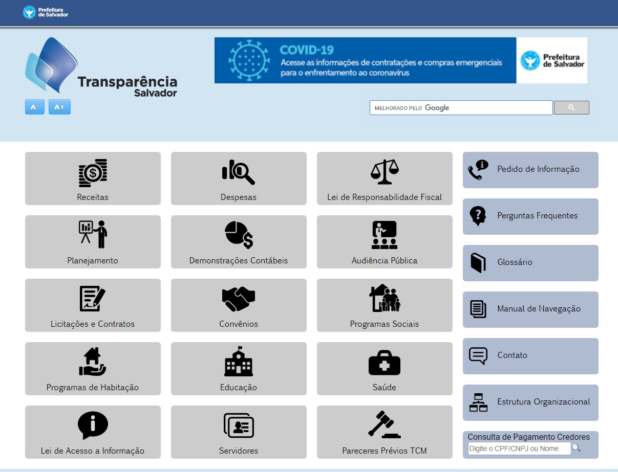 O principal canal de transparência da capital baiana foi totalmente modernizado