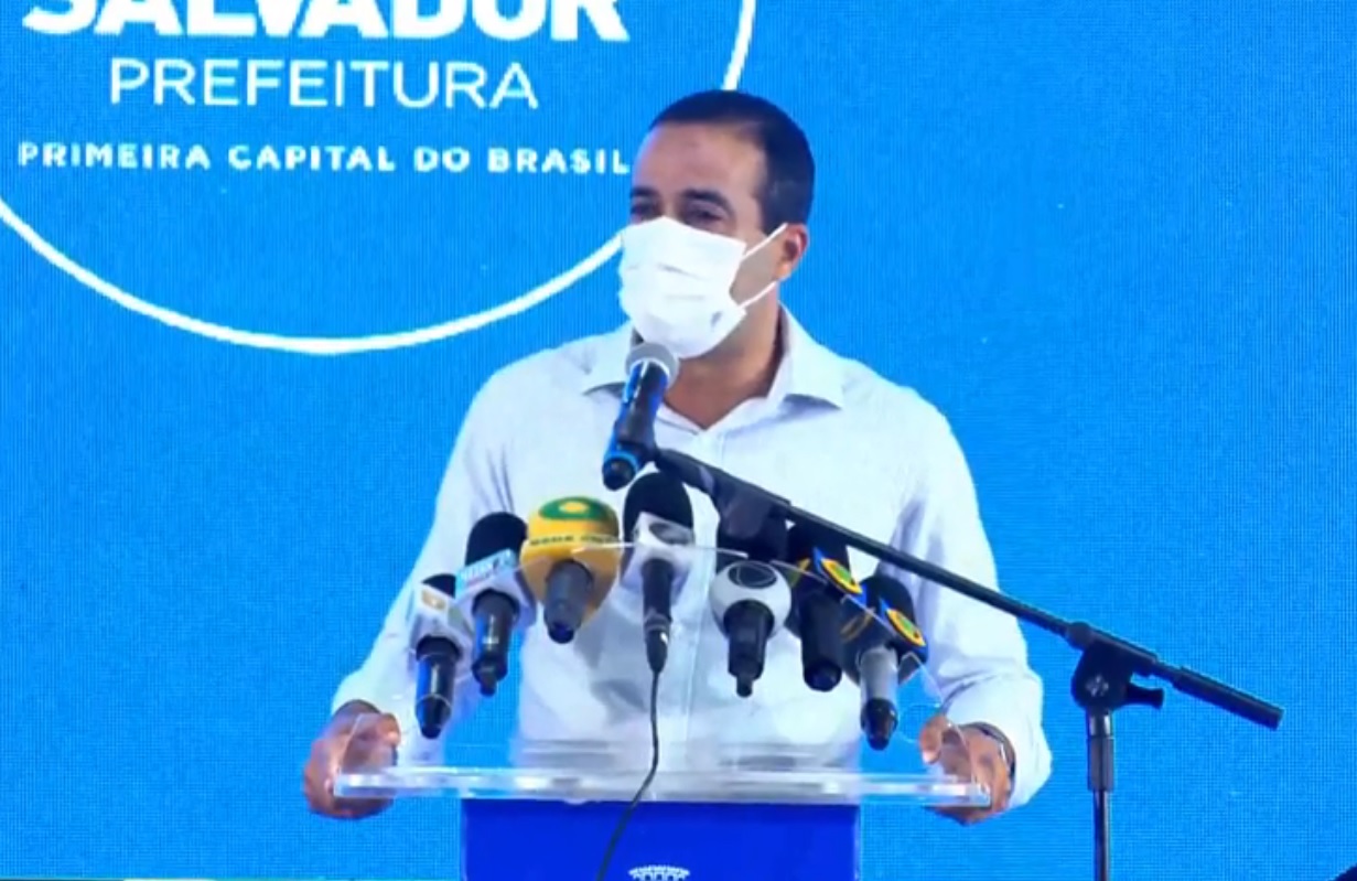 Na imagem, o prefeito eleito de Salvador, Bruno Reis, do Democratas Na imagem, o prefeito eleito de Salvador, Bruno Reis, do Democratas