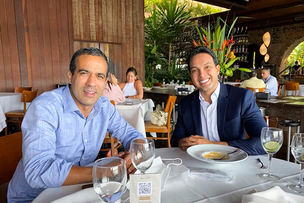 Prefeito eleito de Vera Cruz, Marcus Vinícius almoçou com o prefeito eleito Bruno Reis
