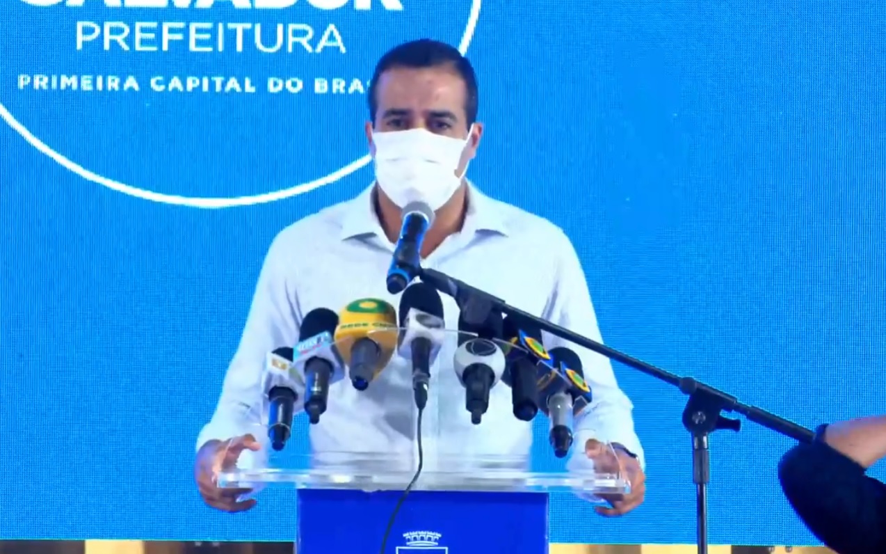 Na imagem, o prefeito eleito de Salvador, Bruno Reis, do Democratas