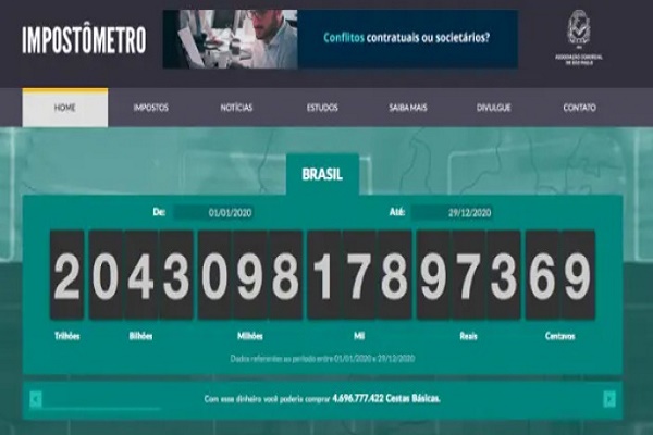 Nesta terça, 29, Impostômetro apontava mais de R$ 2 trilhões em tributos pagos