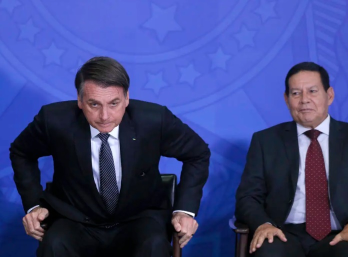 O presidente Jair Bolsonaro e o vice Hamilton Mourão