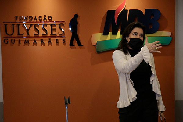 Simone Tebet reconheceu que não tem o apoio de todas as alas do MDB, mas disse que terá “unanimidade” na convenção partidária