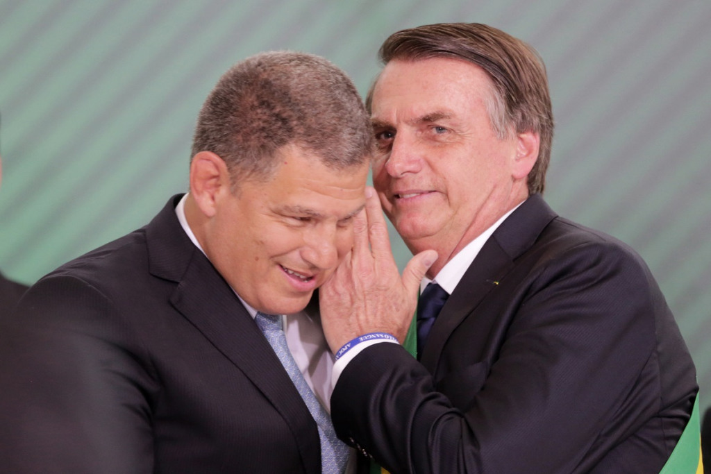 Ex-ministro Gustavo Bebianno e o presidente Jair Bolsonaro