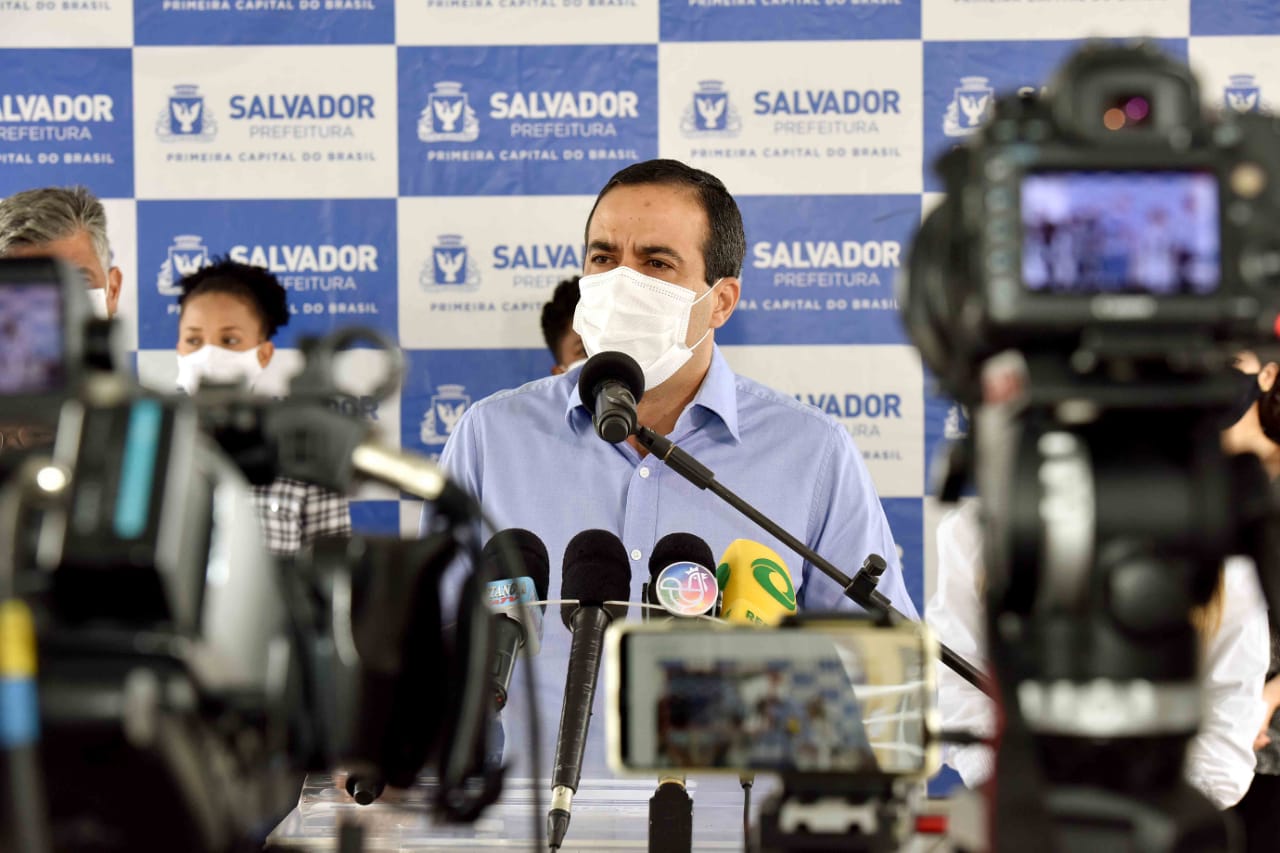 Na imagem, o prefeito de Salvador, Bruno Reis, do Democratas Na imagem, o prefeito de Salvador, Bruno Reis, do Democratas