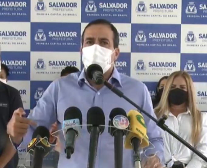 Na imagem, o prefeito de Salvador, Bruno Reis, do Democratas Na imagem, o prefeito de Salvador, Bruno Reis, do Democratas