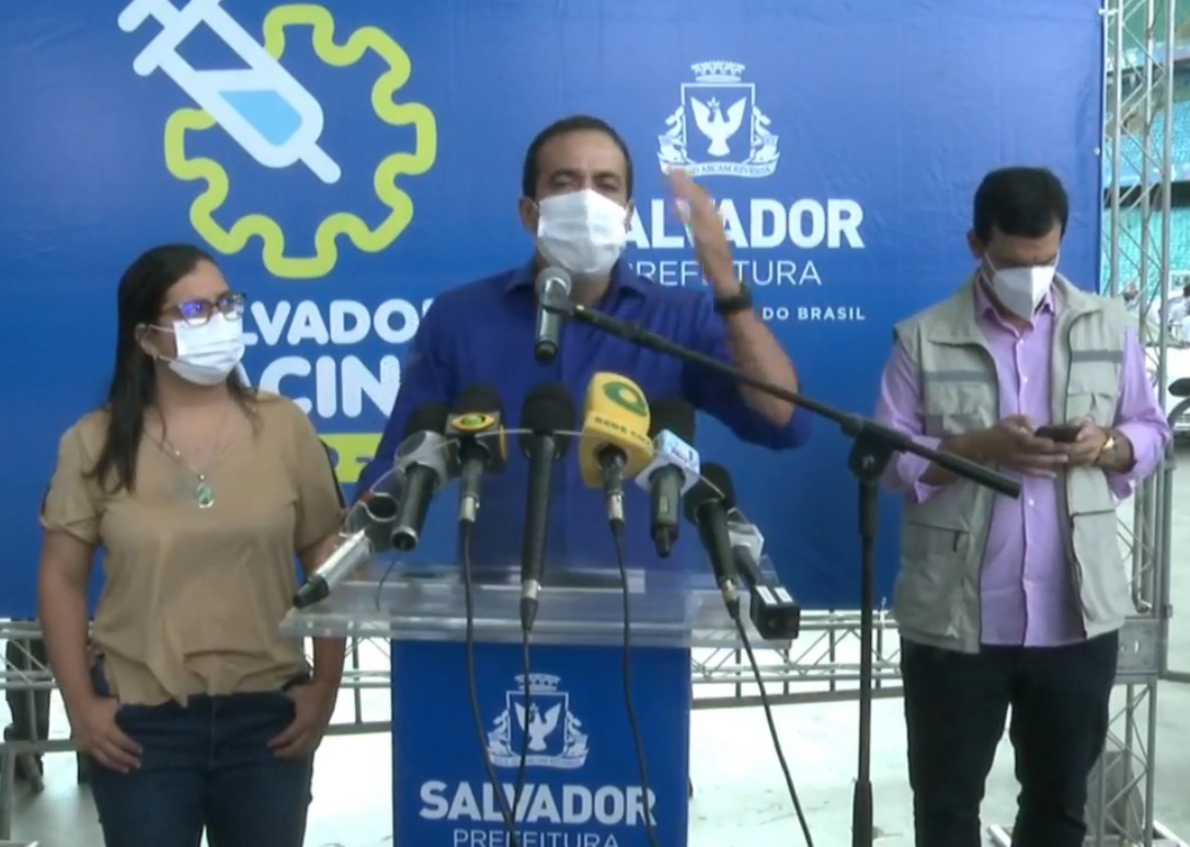 Na imagem, o prefeito de Salvador, Bruno Reis, do Democratas Na imagem, o prefeito de Salvador, Bruno Reis, do Democratas