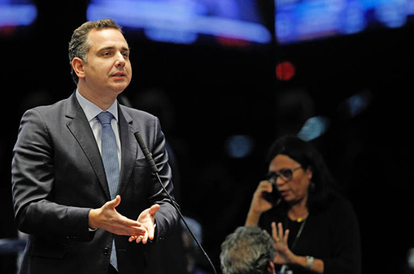 O presidente do Senado, Rodrigo Pacheco (DEM-MG)