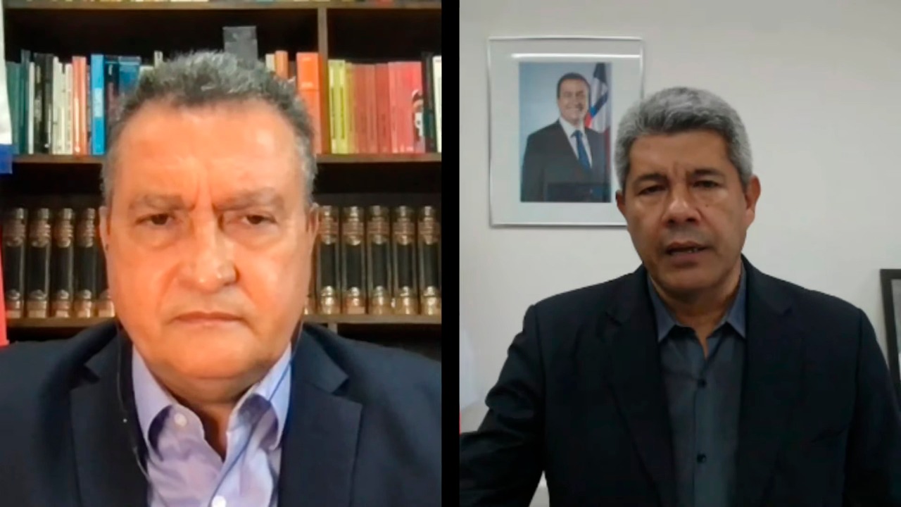 Governador Rui Costa e o secretário de Educação Jerônimo Rodrigues