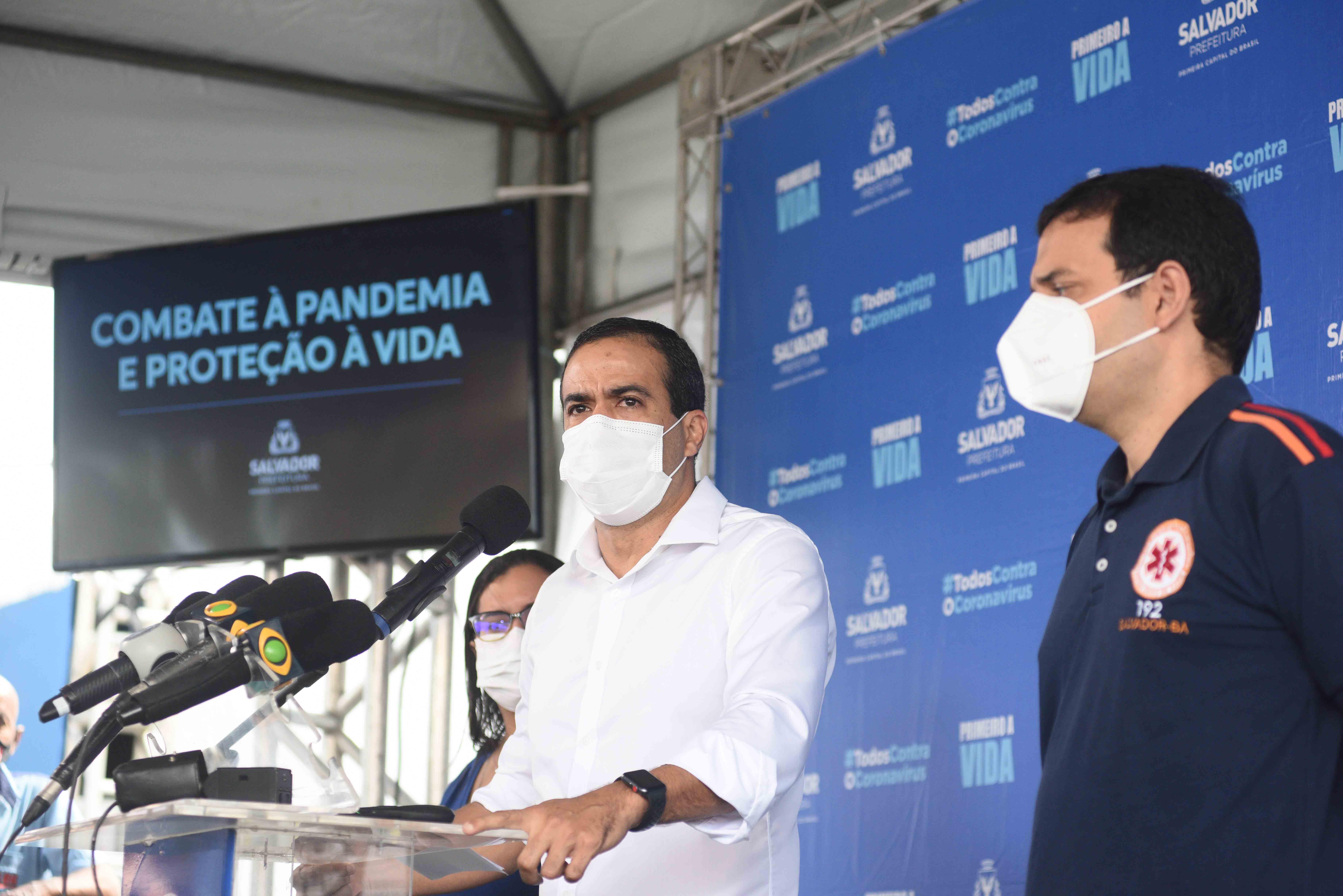 Na imagem, o prefeito de Salvador, Bruno Reis, do Democratas Na imagem, o prefeito de Salvador, Bruno Reis, do Democratas