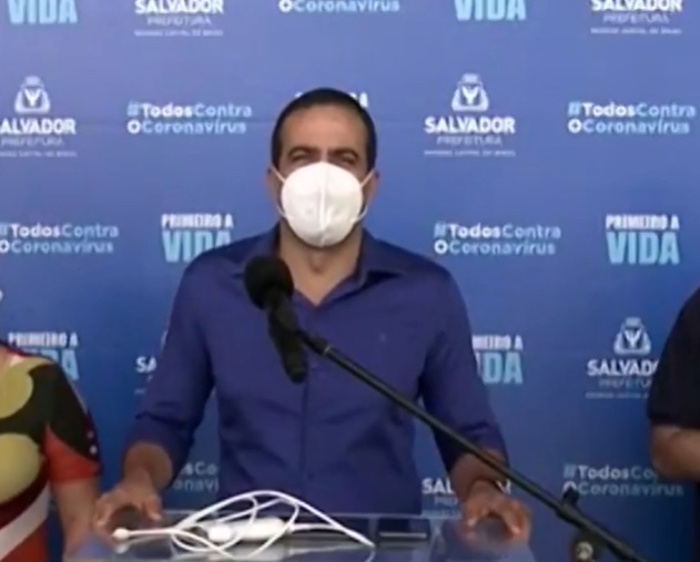 Na imagem, o prefeito de Salvador, Bruno Reis, do Democratas Na imagem, o prefeito de Salvador, Bruno Reis, do Democratas
