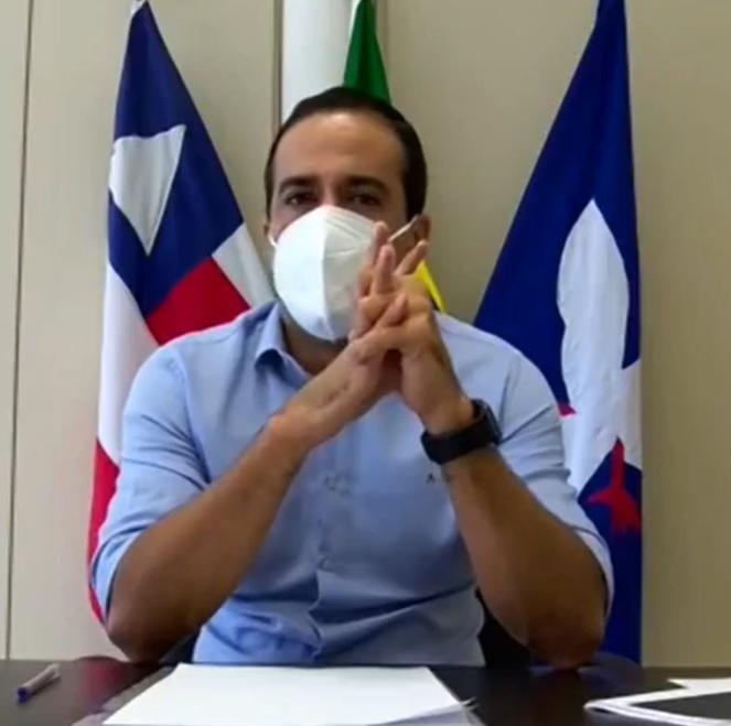 Na imagem, o prefeito de Salvador, Bruno Reis, do Democratas Na imagem, o prefeito de Salvador, Bruno Reis, do Democratas