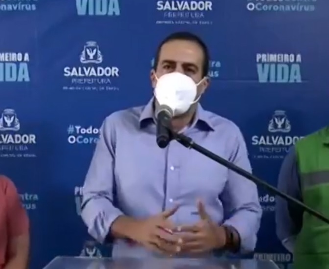 Na imagem, o prefeito de Salvador, Bruno Reis, do Democratas