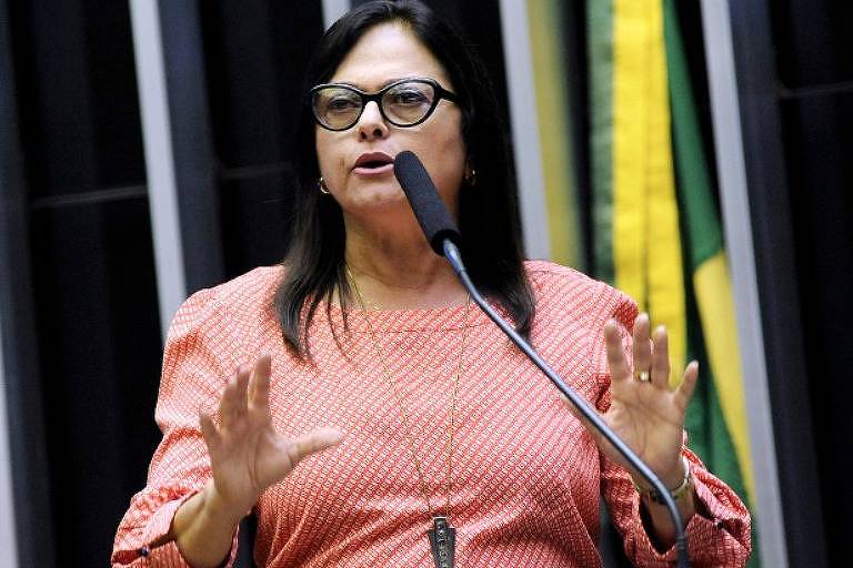 A deputada Alice Portugal (PCdoB-BA) no plenário da Câmara dos Deputados 