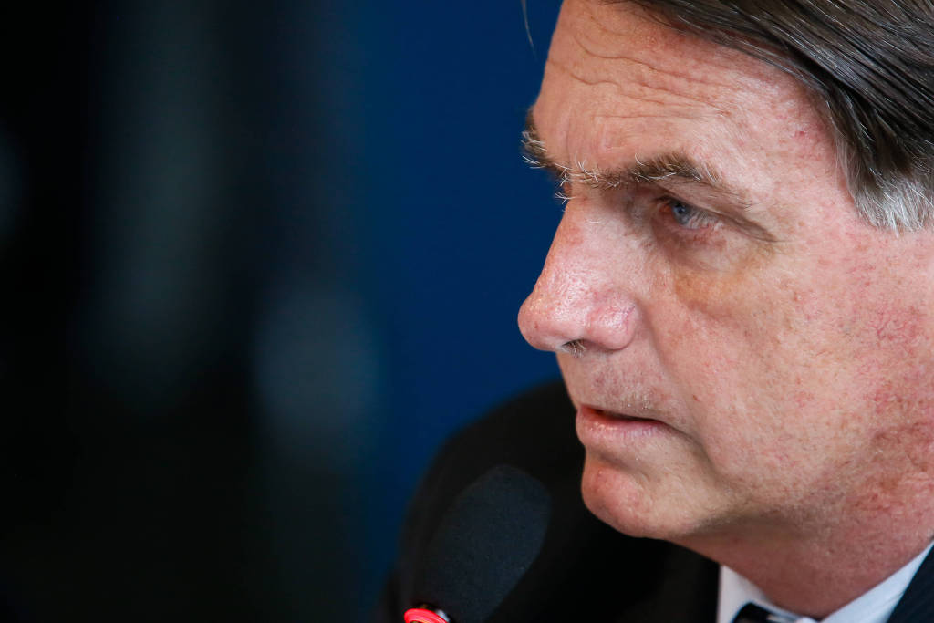 O presidente Jair Bolsonaro em evento em Brasília