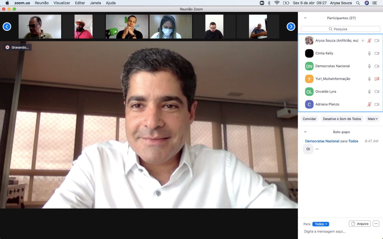 Na imagem, o presidente nacional do Democratas, ACM Neto