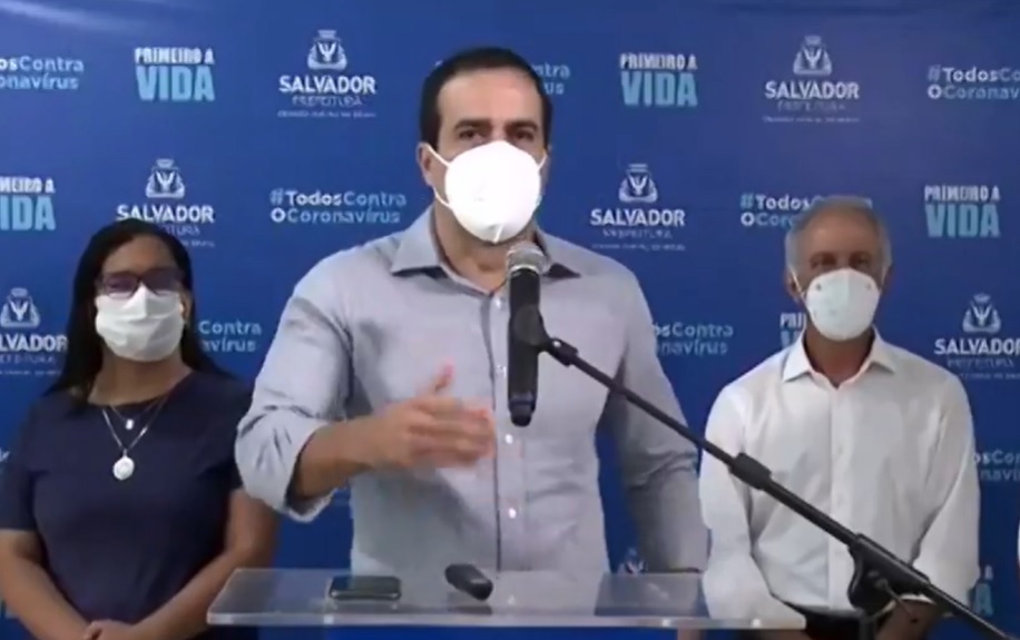 Na imagem, o prefeito de Salvador, Bruno Reis, do Democratas