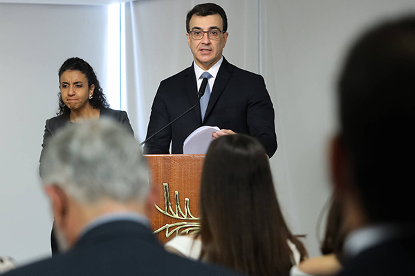 O novo chanceler, Carlos França, durante cerimônia de transmissão de cargo no Palácio do Planalto O novo chanceler, Carlos França, durante cerimônia de transmissão de cargo no Palácio do Planalto