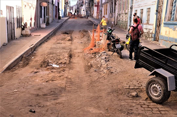 Obras no bairro do Santo Antônio, em Salvador Obras no bairro do Santo Antônio, em Salvador