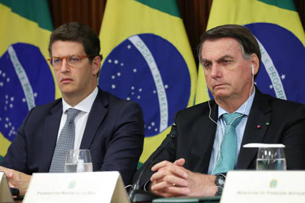 Ministro do Meio Ambiente, Ricardo Salles, e o presidente Jair Bolsonaro