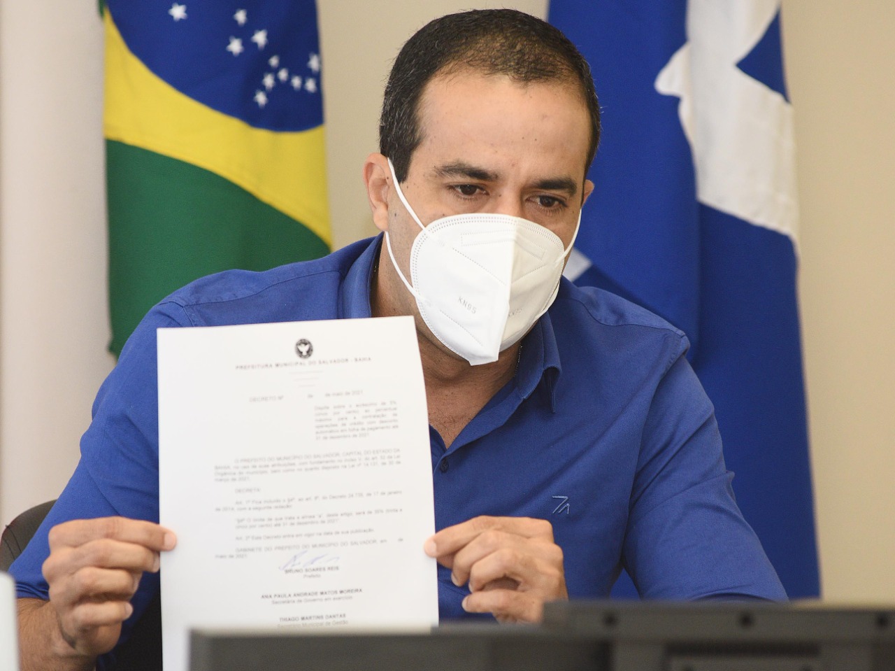 A assinatura do termo de cooperação técnica para o desenvolvimento da ação foi feita pelo prefeito Bruno Reis e pela titular da SPMJ, Fernanda Lordêlo