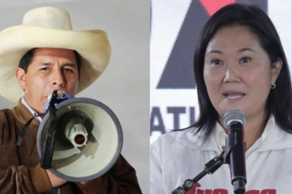 Com 92,6% das urnas contabilizadas, o sindicalista Pedro Castillo, da ultraesquerda, ultrapassou Keiko Fujimori, filha do ex-ditador Alberto Fujimori (1990-2000)