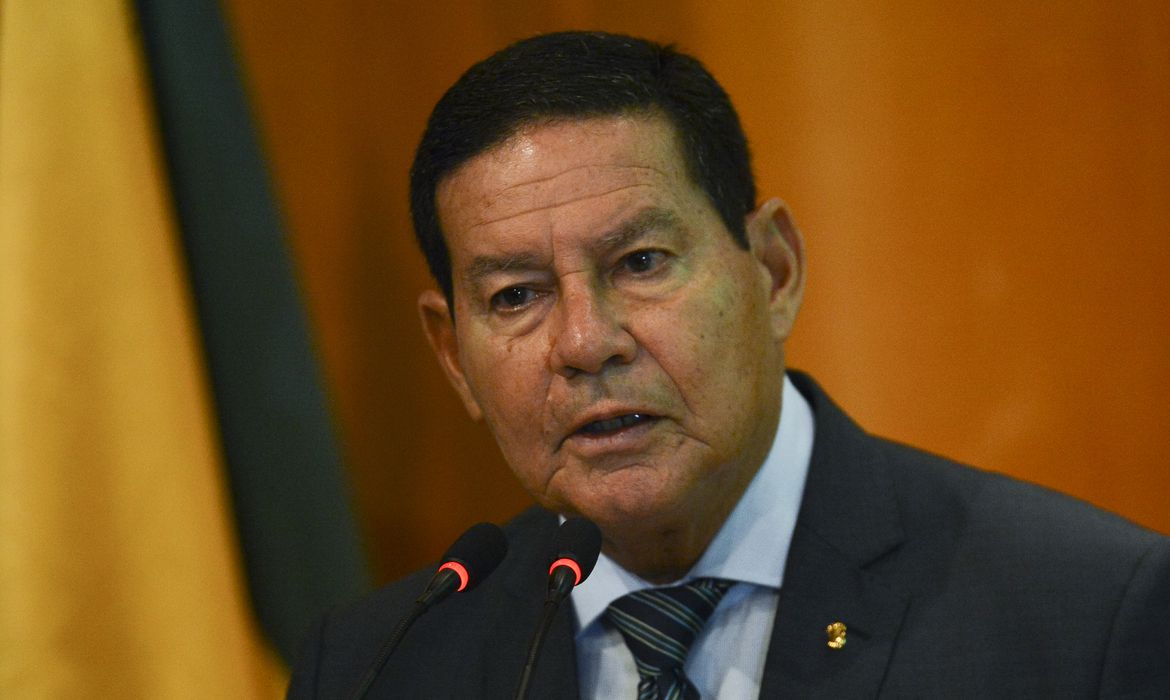 O vice-presidente da República e senador eleito, Hamilton Mourão (Republicanos-RS)