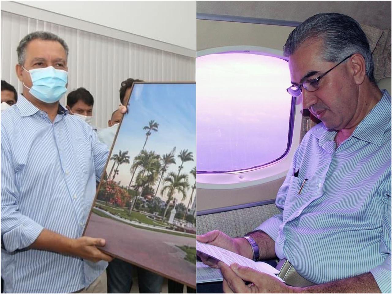 Na imagem, os governadores Rui Costa e Reinaldo Azambuja, do PT e PSDB, respectivamente