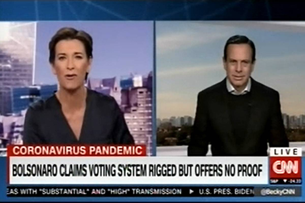 Entrevista de João Doria (PSDB-SP) à CNN International 