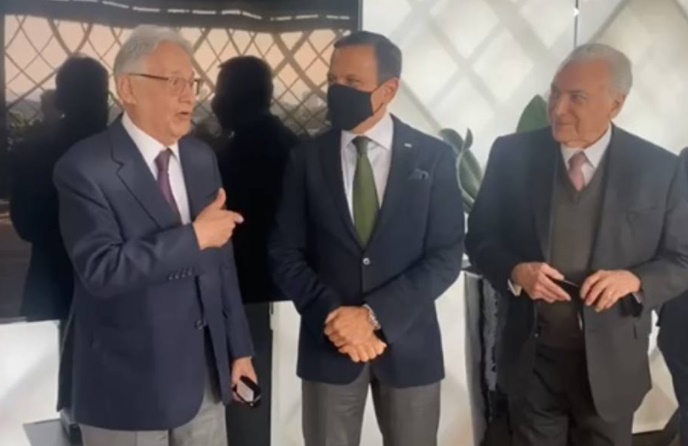 João Doria com os ex-presidentes FHC e Temer
