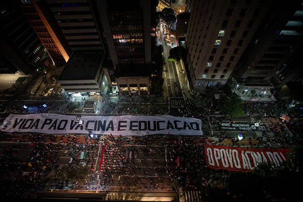 Manifestação na avenida Paulista, no último sábado (3), contra o presidente Jair Bolsonaro