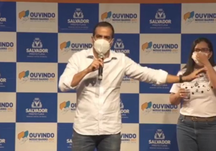 Na imagem, o prefeito de Salvador, Bruno Reis, do Democratas Na imagem, o prefeito de Salvador, Bruno Reis, do Democratas