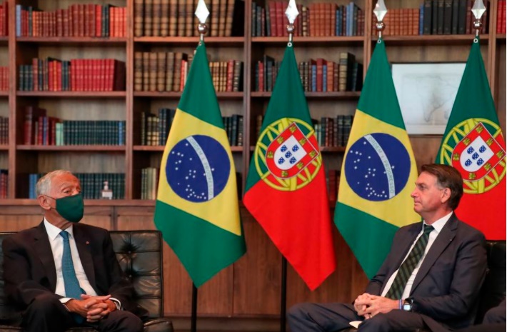 O presidente de Portugal, Marcelo Rebelo de Souza, em encontro com Jair Bolsonaro O presidente de Portugal, Marcelo Rebelo de Souza, em encontro com Jair Bolsonaro