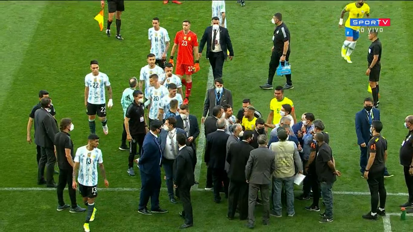 Time argentino deixou o gramado após intervenção de profissionais do órgão