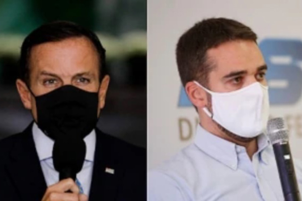 Os governadores João Doria (PSDB-SP) e Eduardo Leite (PSDB-RS)