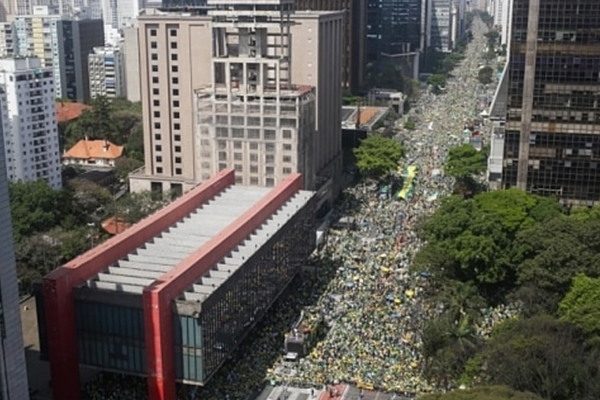Manifestação de apoio ao presidente Bolsonaro