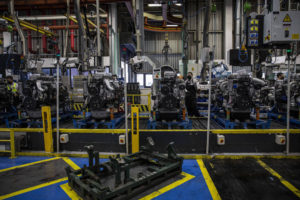 Fábrica da Scania em São Bernardo do Campo (SP); setor é afetado pela falta de componentes 