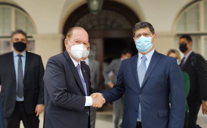 Vice-governador João Leão e o secretário de Estado da Internacionalização de Portugal, Eurico Brilhante Dias