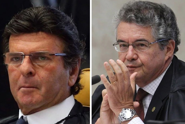 Os ministros Luiz Fux e Marco Aurélio Mello