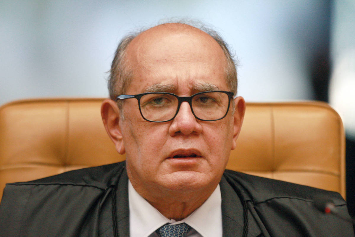 O ministro Gilmar Mendes durante sessão de abertura do segundo semestre do STF, em Brasília