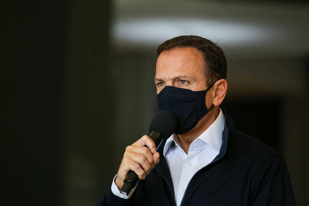 O governador de São Paulo, João Doria, no Palácio das Bandeirantes
