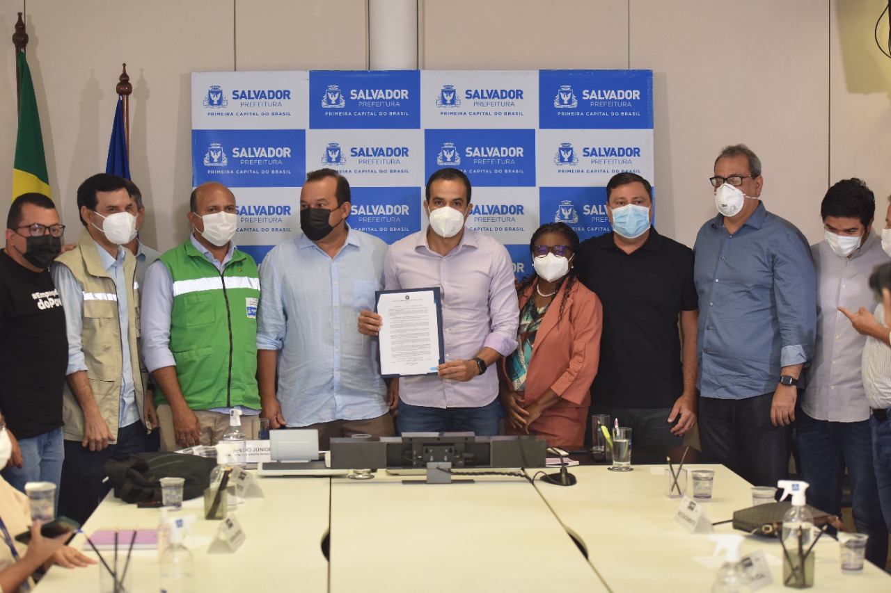 O prefeito Bruno Reis (DEM) fez o lançamento do programa no Palácio Thomé de Souza