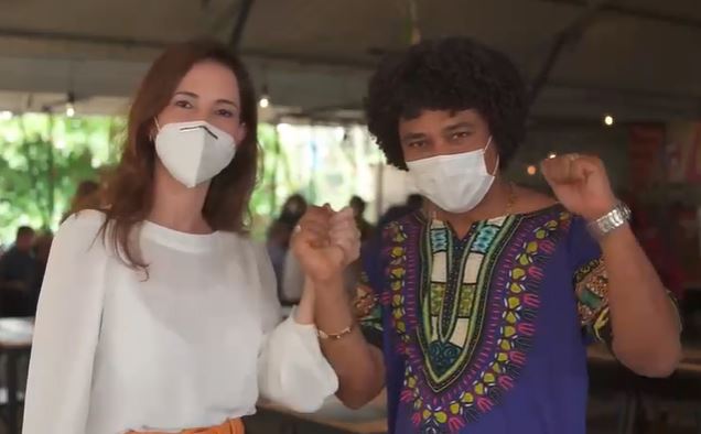 Candidata à presidência da OAB-BA, Daniela Borges, e o professor e advogado criminalista, Marinho Soares