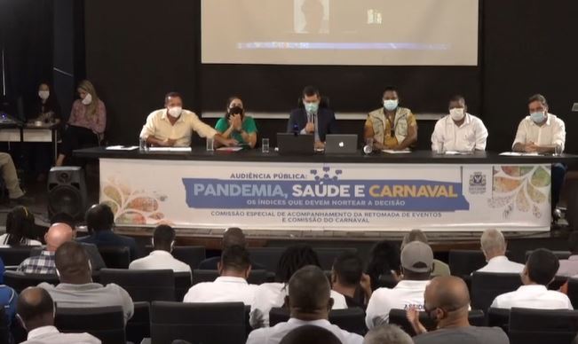 Audiência pública "Pandemia, Saúde e Carnaval" foi realizada na manhã desta terça-feira (23)